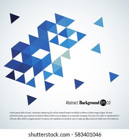Abstract background with colorful triangles and squares