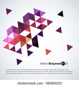 Abstract background with colorful triangles and squares
