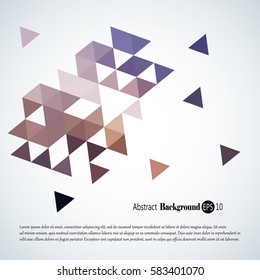 Abstract background with colorful triangles and squares