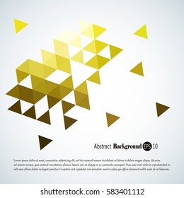 Abstract background with colorful triangles and squares