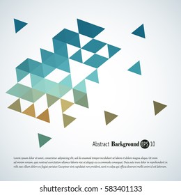 Abstract background with colorful triangles and squares