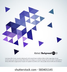 Abstract background with colorful triangles and squares
