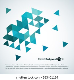 Abstract background with colorful triangles and squares