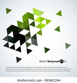 Abstract background with colorful triangles and squares