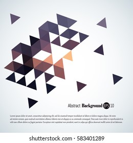 Abstract background with colorful triangles and squares