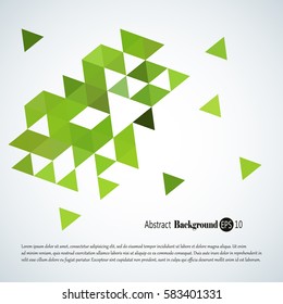 Abstract background with colorful triangles and squares