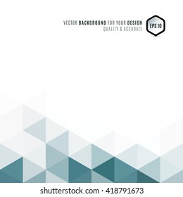 Abstract background with colorful triangular shapes and blue triangles for business design layout and website template header. Vector illustration.