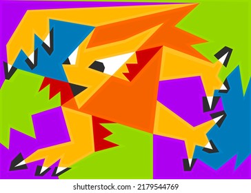 Abstract background with colorful and various pattern