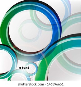 abstract background colorful vector with circles blue and green 