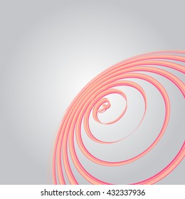 Abstract background. Colorful vector illustration with twisted swirls.  Flyer, brochure, annual report or website design.  Orange color.