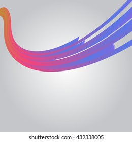 Abstract background. Colorful vector illustration with twisted swirls.  Flyer, brochure, annual report or website design.  Orange color.