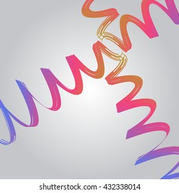 Abstract background. Colorful vector illustration with twisted swirls.  Flyer, brochure, annual report or website design.  Orange color.