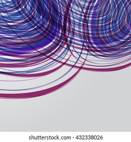 Abstract background. Colorful vector illustration with twisted swirls.  Flyer, brochure, annual report or website design.  Orange color.