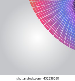 Abstract background. Colorful vector illustration with twisted squares.  Flyer, brochure, annual report or website design.  Purple and pink color.