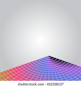 Abstract background. Colorful vector illustration with twisted squares.  Flyer, brochure, annual report or website design.  Purple and pink color.