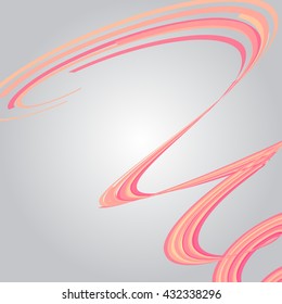 Abstract background. Colorful vector illustration with twisted swirls.  Flyer, brochure, annual report or website design.  Orange color.