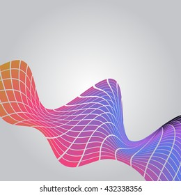 Abstract background. Colorful vector illustration with twisted squares.  Flyer, brochure, annual report or website design.  Purple and pink color.