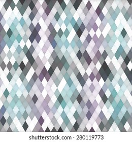 Abstract background of colorful volume triangles in graphite grey and lavender colors. Geometric mosaic of triangular shapes. Chaotic pattern. Vector Illustration. 