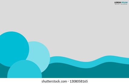 Abstract background with colorful wave and circle. Modern design. Eps 10.
