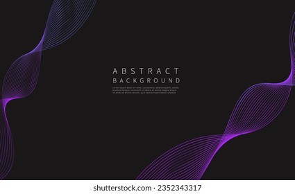 Abstract background. Colorful wave lines isolated blue background. glowing wave. Vector illustration