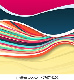 Abstract background, colorful waves