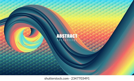 Abstract Background With Colorful Waves