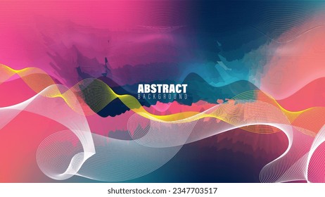 Antecedentes abstractos con ondas coloridas