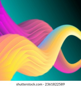 abstract background of colorful waves