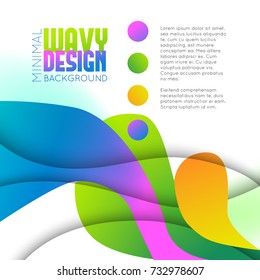 Abstract background with colorful waves.