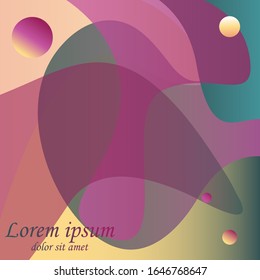  Antecedentes abstractos. Olas coloridas, bolas.  Ilustración vectorial para diseño web, tarjetas, invitaciones, banners, carteles.  