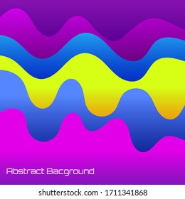 Abstract background with colorful waves. Bright banner with bright gradients. Vector illustration