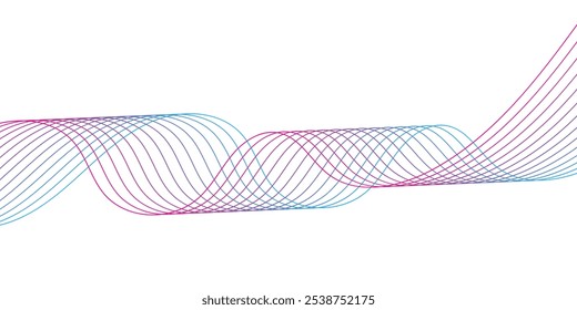 Abstract background with colorful waves line design