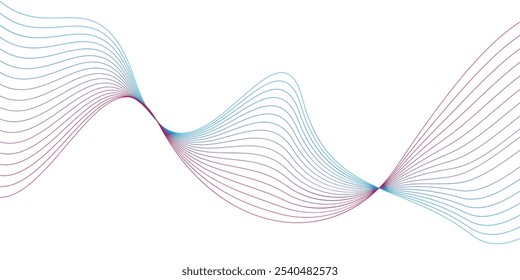 Abstrakter Hintergrund mit buntem Wellenliniendesign