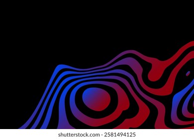 Abstract background with colorful waves. Psychedelic style.