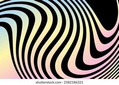 Abstract background with colorful waves. Psychedelic style.