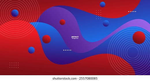 Abstract background colorful waves with soft red and blue colors in the background. Eps10