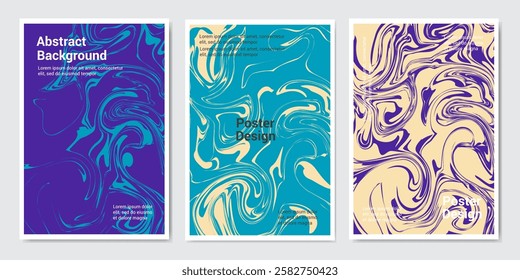 Abstract background with colorful waves. Trendy vector illustration in style color. Creative illustration for poster, web, landing, page, cover, ad, greeting, card, promotion.