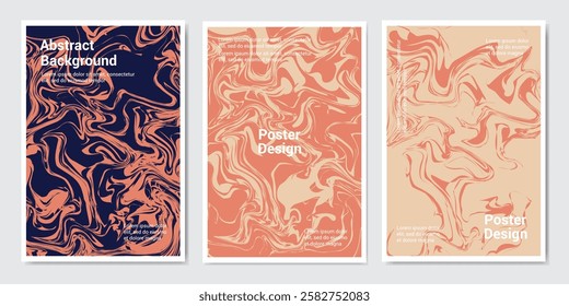 Abstract background with colorful waves. Trendy vector illustration in style color. Creative illustration for poster, web, landing, page, cover, ad, greeting, card, promotion.