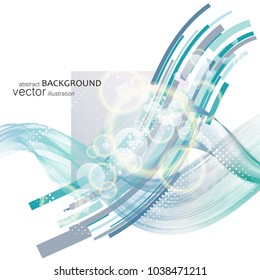 Abstract background with colorful waves. Vector.
