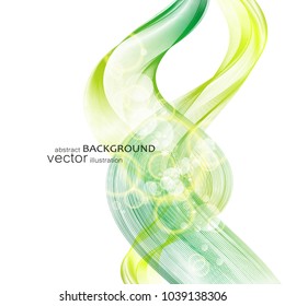 Abstract background with colorful waves. Vector.