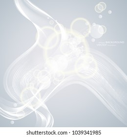 Abstract background with colorful waves. Vector.