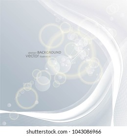 Abstract background with colorful waves. Vector.