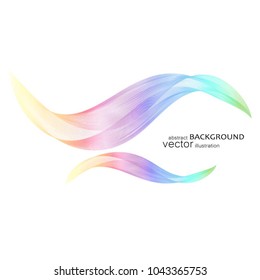 Abstract background with colorful waves. Vector.