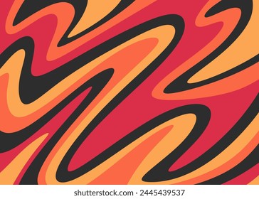 Abstract background with colorful wavy curly lines pattern