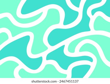 Abstract background with colorful wavy curly lines pattern