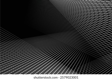 Abstract background with colorful wavy geometry