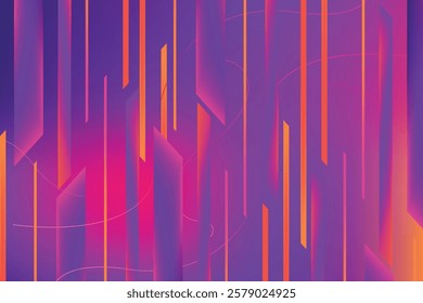 Abstract background with colorful wavy geometry