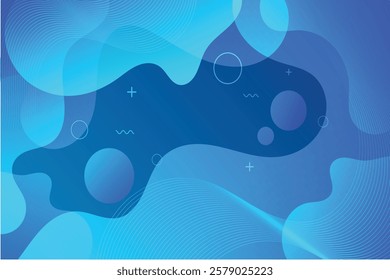 Abstract background with colorful wavy geometry