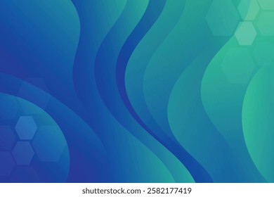Abstract background with colorful wavy geometry