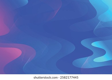 Abstract background with colorful wavy geometry